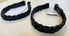PLAITED BROWBAND BLACK OR